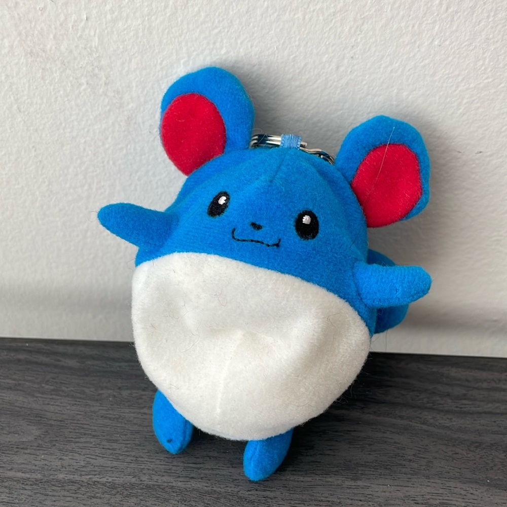 Vintage Marill Pokemon keychain plush